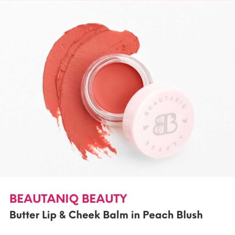 Beautaniq Beauty butter cheek and lip balm in Peach blush BNIB - Picture 3 of 3
